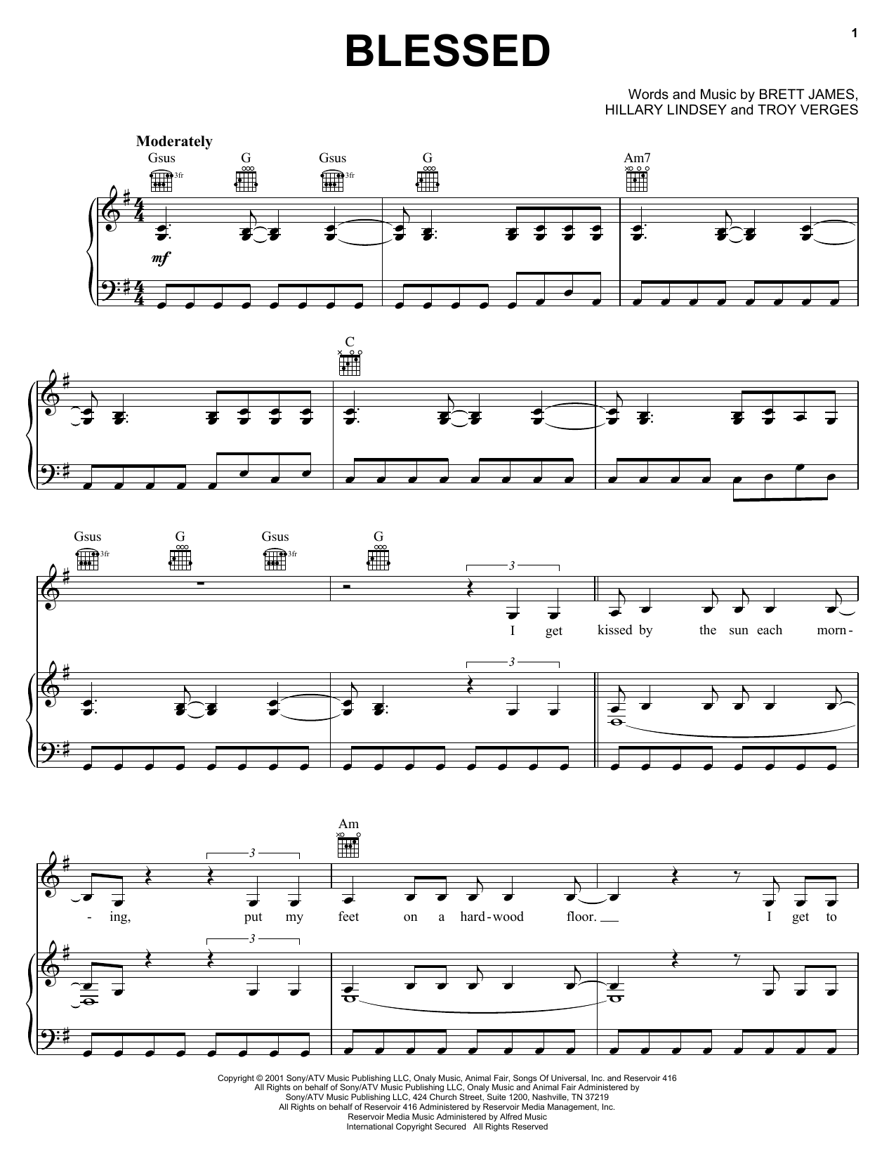 Learn to play Martina McBride Blessed sheet music for Easy Piano in minutes. Martina McBride Blessed sheet music notes and chords