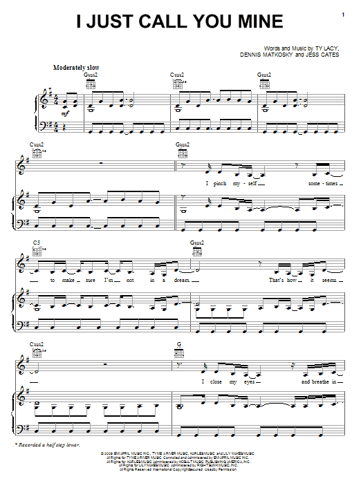 Learn to play Martina McBride I Just Call You Mine sheet music for Piano, Vocal & Guitar (Right-Hand Melody) in minutes. Martina McBride I Just Call You Mine sheet music notes and chords