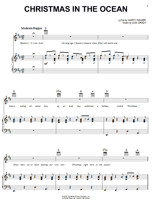 Learn to play Marty Panzer Christmas In The Ocean sheet music for Easy Piano in minutes. Marty Panzer Christmas In The Ocean sheet music preview music notes and score for Easy Piano including 6 page(s)