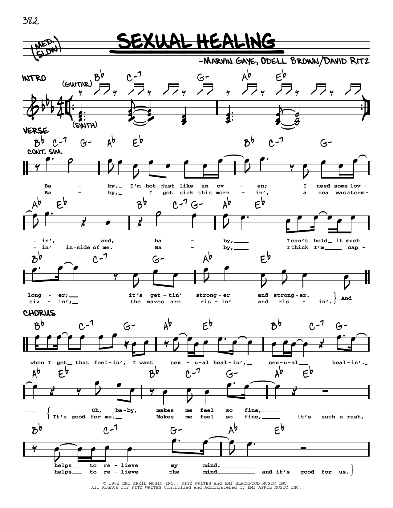 Learn to play Marvin Gaye Sexual Healing sheet music for Easy Piano in minutes. Marvin Gaye Sexual Healing sheet music notes and chords