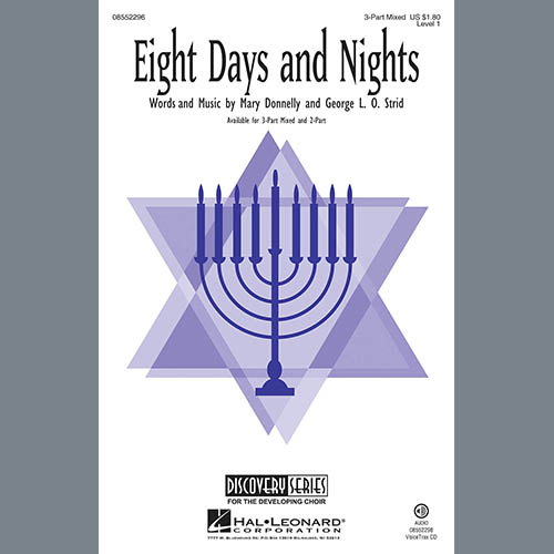Download or print Mary Donnelly Eight Days And Nights Sheet Music Printable PDF 11-page score for Hanukkah / arranged 3-Part Mixed SKU: 78096.