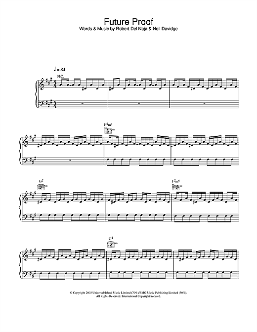 Learn to play Massive Attack Future Proof sheet music for Piano, Vocal & Guitar in minutes. Massive Attack Future Proof sheet music notes and chords