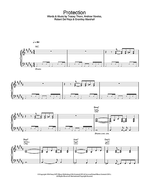 Learn to play Massive Attack Protection sheet music for Piano, Vocal & Guitar in minutes. Massive Attack Protection sheet music notes and chords