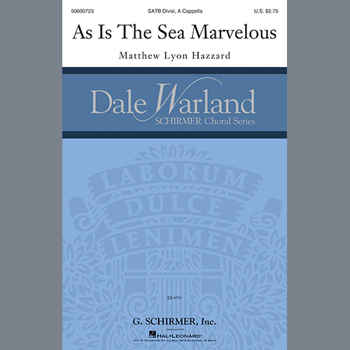 Matthew Lyon Hazzard As Is The Sea Marvelous profile picture