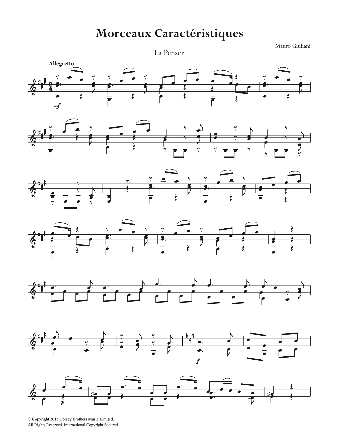 Learn to play Mauro Giuliani Morceaux Caracteristiques sheet music for Guitar in minutes. Mauro Giuliani Morceaux Caracteristiques sheet music preview music notes and score for Guitar including 11 page(s)