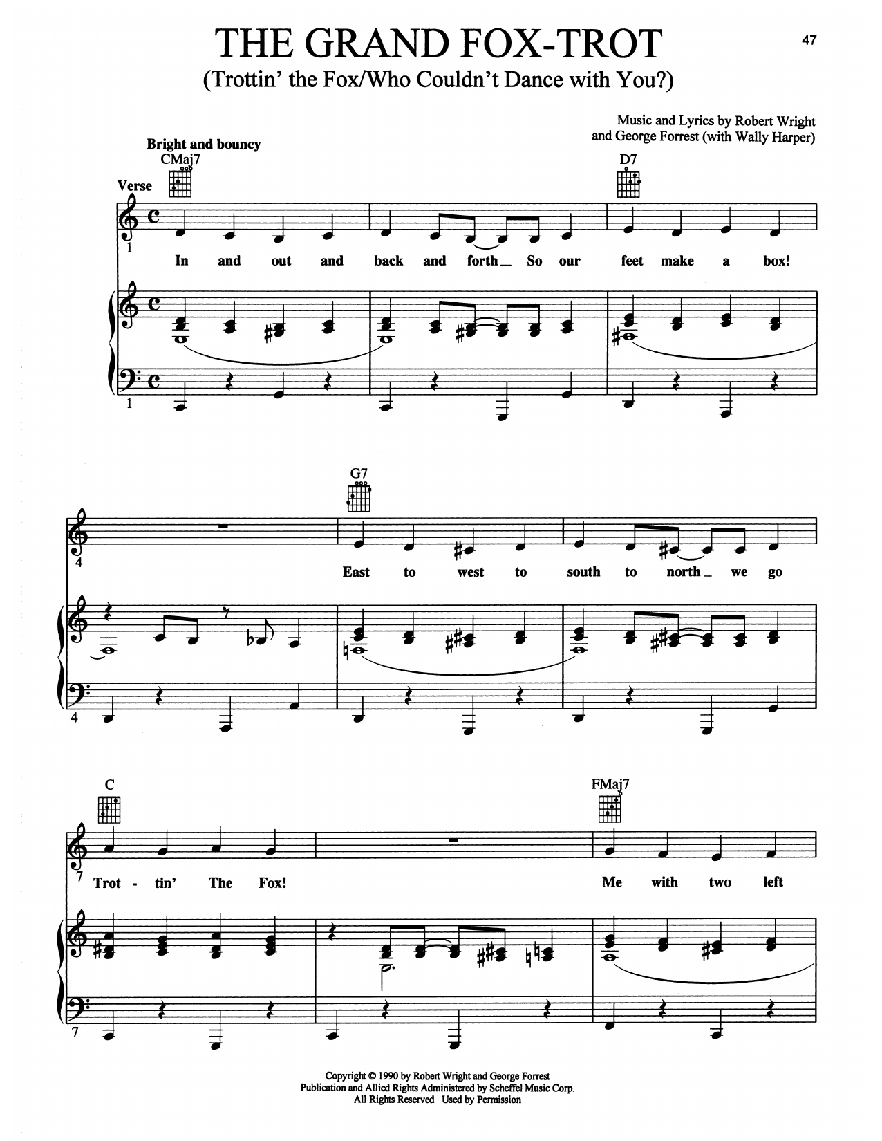 Maury Yeston The Grand Fox-Trot (Trottin' The Fox/Who Couldn't Dance With You?) (from Grand Hotel: The Musical) sheet music, chords, lyrics - Printable PDF for Piano, Vocal & Guitar (Right-Hand Melody)