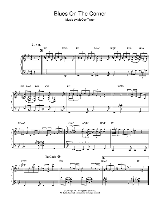 Learn to play McCoy Tyner Blues On The Corner sheet music for Piano in minutes. McCoy Tyner Blues On The Corner sheet music notes and chords