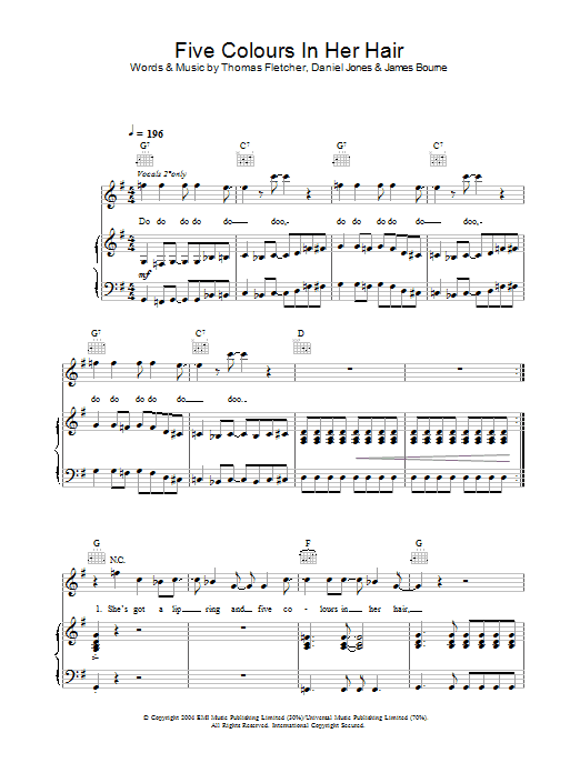Learn to play McFly Five Colours In Her Hair sheet music for Guitar Tab in minutes. McFly Five Colours In Her Hair sheet music preview music notes and score for Guitar Tab including 7 page(s)