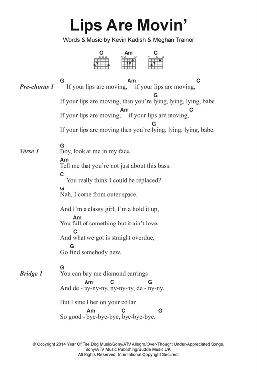 Your Lips Are Moving Letra Español