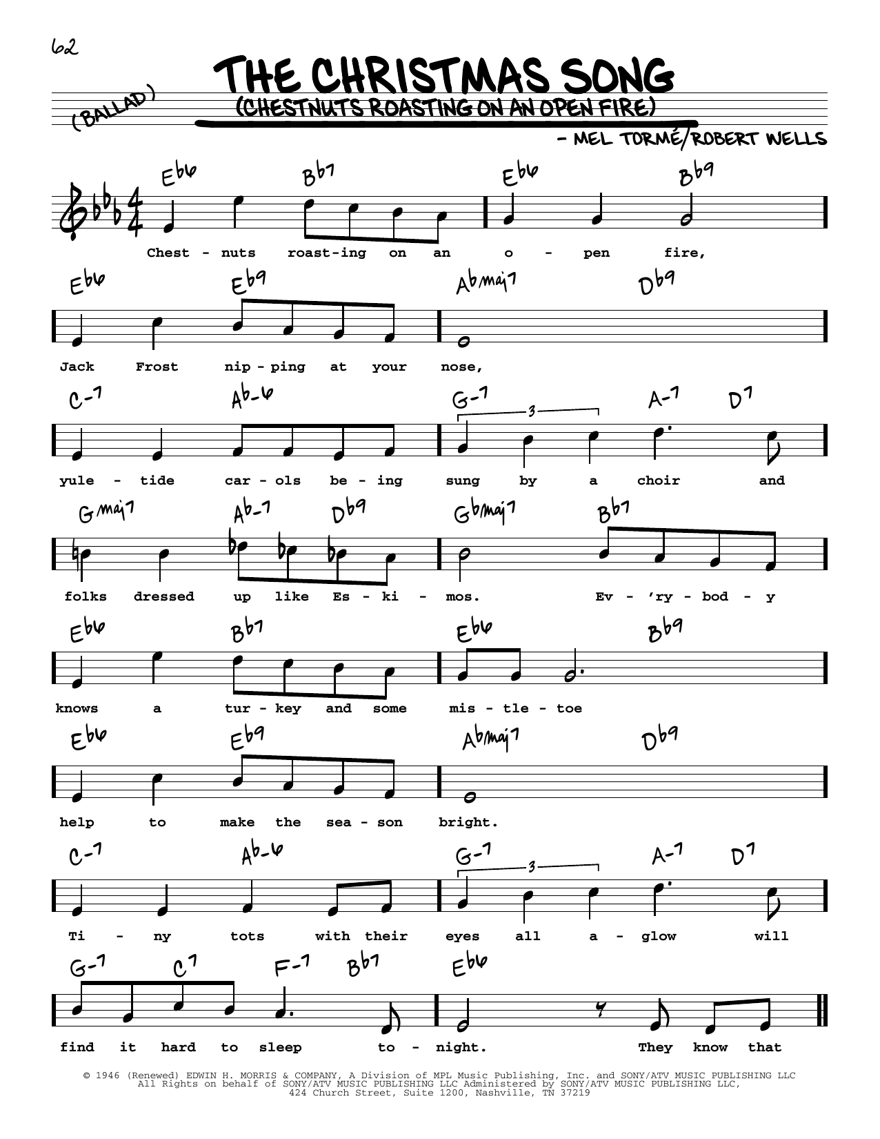 Learn to play Mel Torme The Christmas Song (Chestnuts Roasting On An Open Fire) (High Voice) sheet music for Real Book – Melody, Lyrics & Chords in minutes. Mel Torme The Christmas Song (Chestnuts Roasting On An Open Fire) (High Voice) sheet music preview music notes and score for Real Book – Melody, Lyrics & Chords including 2 page(s)