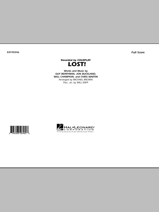 Michael Brown Lost! - Full Score sheet music, chords, lyrics - Printable PDF for Marching Band