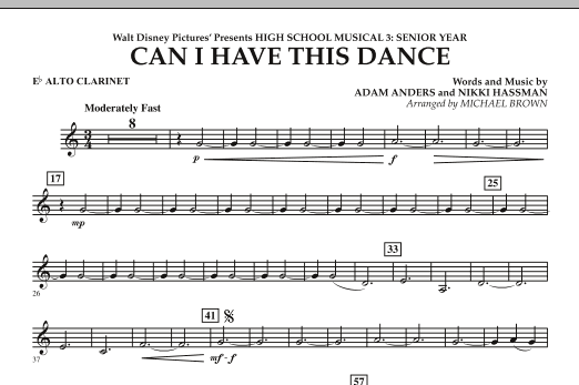 Learn to play Michael Brown Can I Have This Dance? (from High School Musical 3) - Eb Alto Clarinet sheet music for Concert Band in minutes. Michael Brown Can I Have This Dance? (from High School Musical 3) - Eb Alto Clarinet sheet music notes and chords