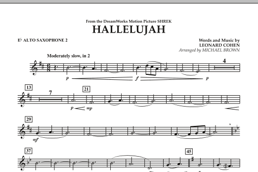 Learn to play Michael Brown Hallelujah - Eb Alto Saxophone 2 sheet music for Concert Band in minutes. Michael Brown Hallelujah - Eb Alto Saxophone 2 sheet music preview music notes and score for Concert Band including 1 page(s)