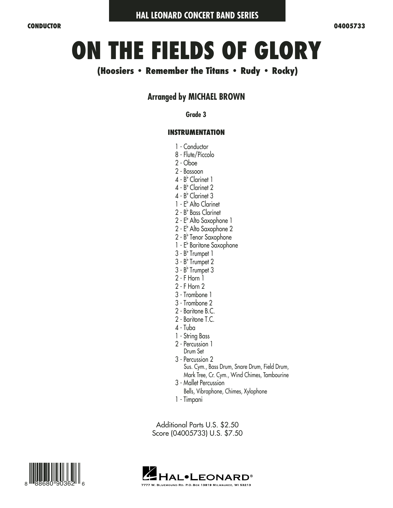 Learn to play Michael Brown On the Fields of Glory - Conductor Score (Full Score) sheet music for Concert Band in minutes. Michael Brown On the Fields of Glory - Conductor Score (Full Score) sheet music preview music notes and score for Concert Band including 28 page(s)