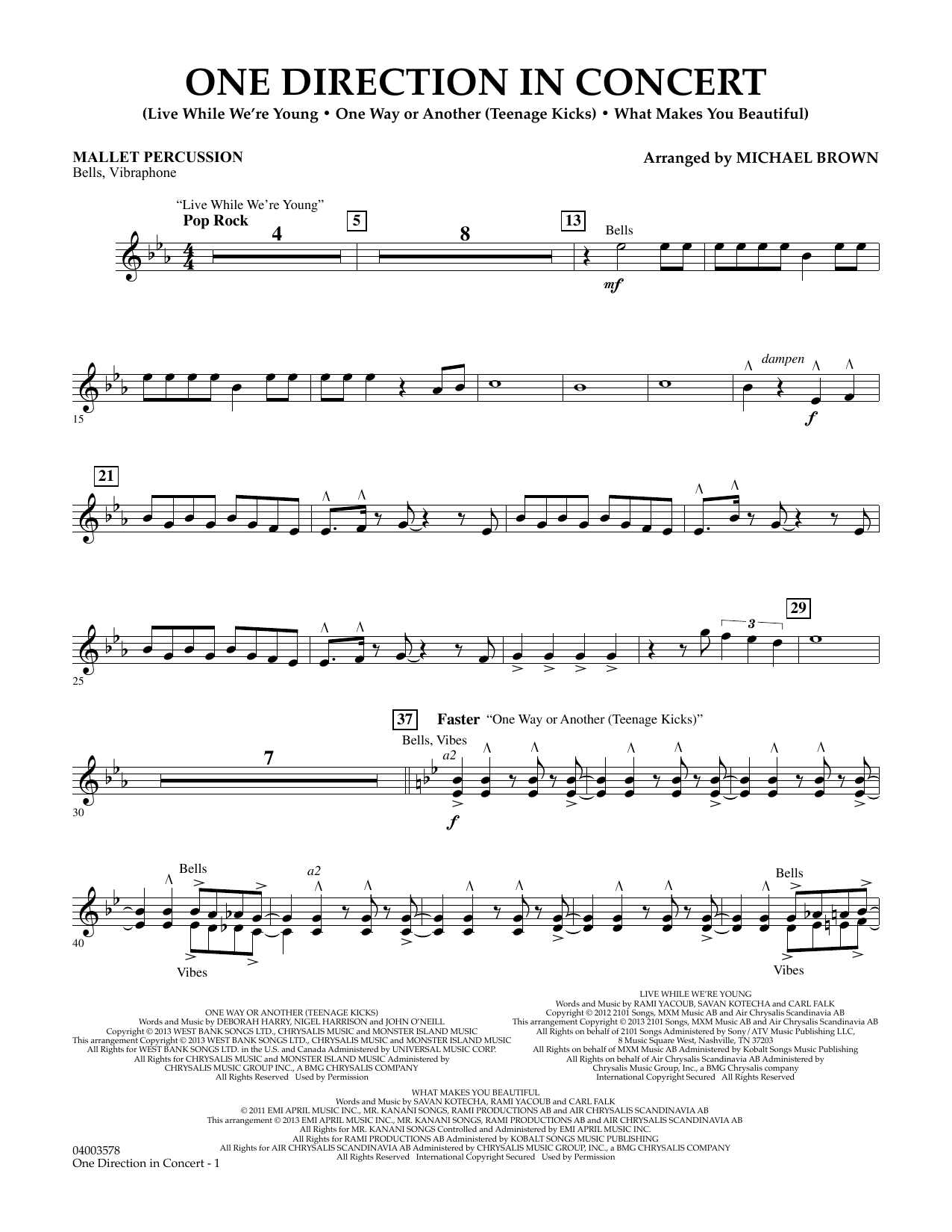 Learn to play Michael Brown One Direction In Concert - Mallet Percussion sheet music for Concert Band in minutes. Michael Brown One Direction In Concert - Mallet Percussion sheet music notes and chords