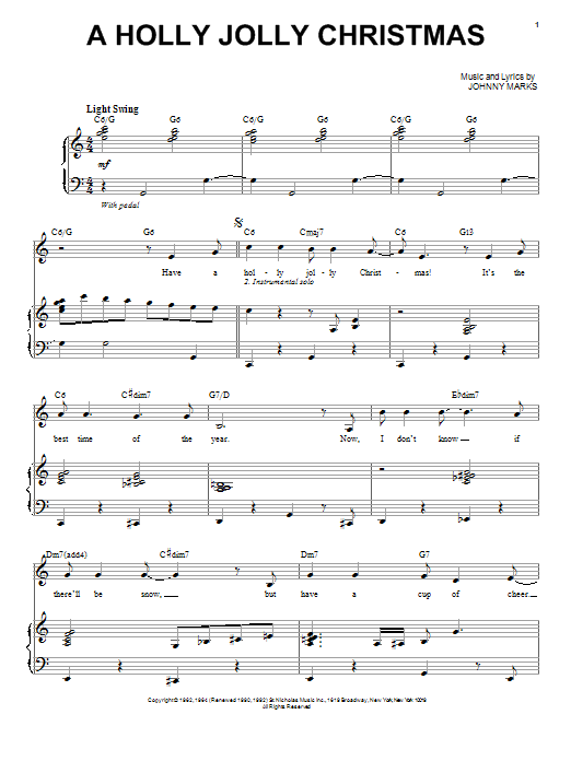 Learn to play Michael Buble A Holly Jolly Christmas sheet music for Piano & Vocal in minutes. Michael Buble A Holly Jolly Christmas sheet music notes and chords