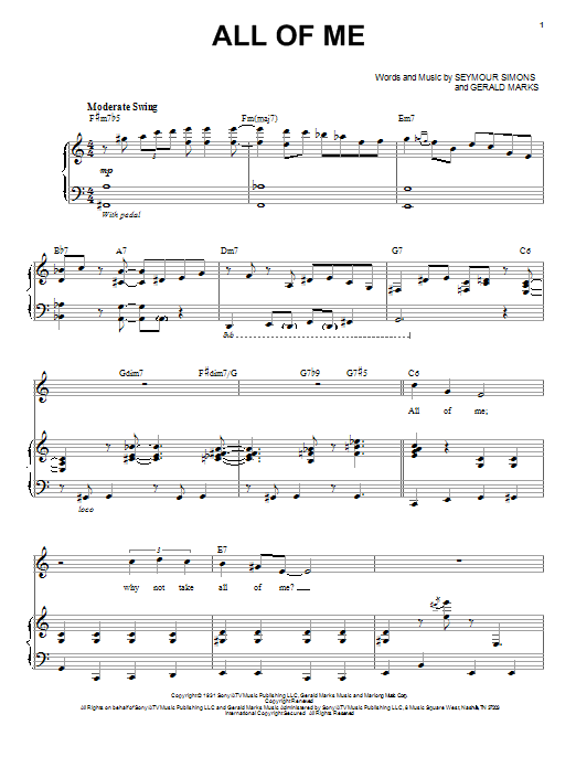 Learn to play Michael Buble All Of Me sheet music for E-Z Play Today in minutes. Michael Buble All Of Me sheet music preview music notes and score for E-Z Play Today including 2 page(s)