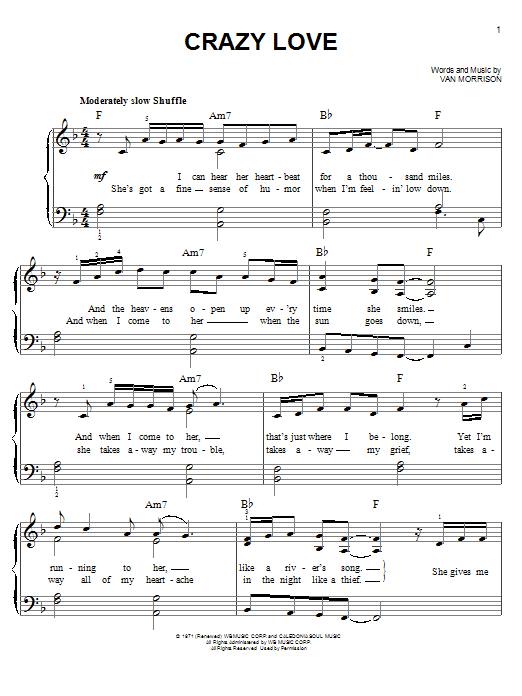 Learn to play Michael Buble Crazy Love sheet music for Piano & Vocal in minutes. Michael Buble Crazy Love sheet music preview music notes and score for Piano & Vocal including 6 page(s)