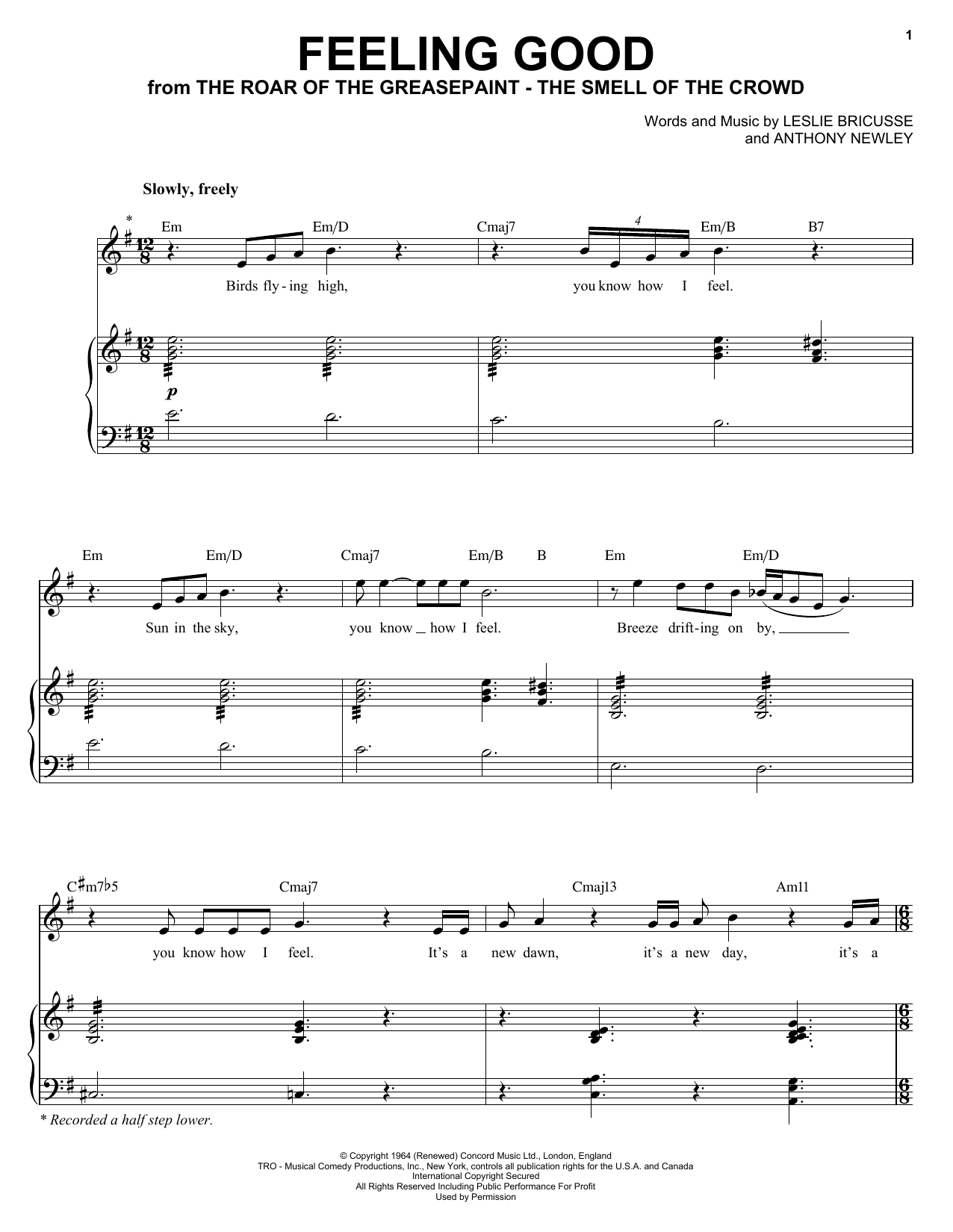 Learn to play Michael Buble Feeling Good sheet music for E-Z Play Today in minutes. Michael Buble Feeling Good sheet music preview music notes and score for E-Z Play Today including 3 page(s)