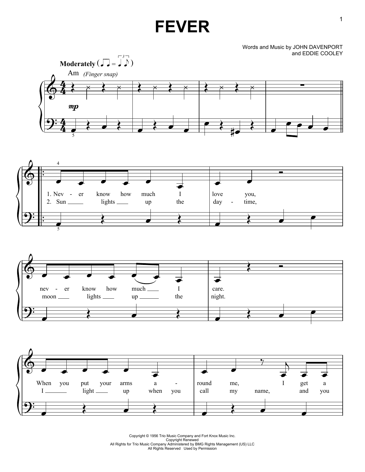 Learn to play Michael Buble Fever sheet music for E-Z Play Today in minutes. Michael Buble Fever sheet music preview music notes and score for E-Z Play Today including 2 page(s)