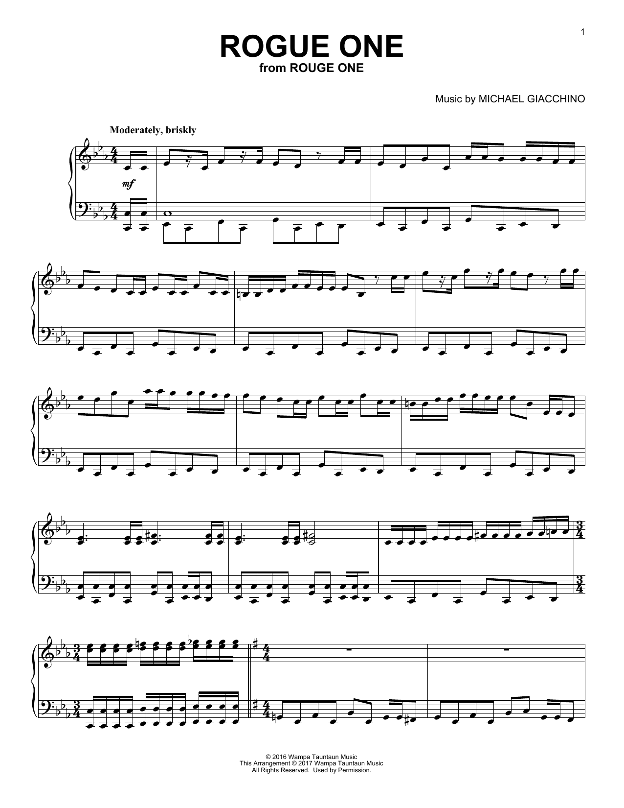 Learn to play Michael Giacchino Rogue One sheet music for Piano in minutes. Michael Giacchino Rogue One sheet music notes and chords