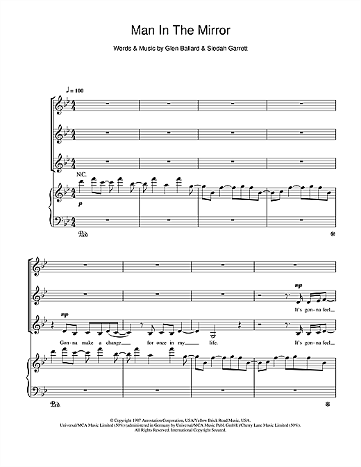 Learn to play Michael Jackson Man In The Mirror sheet music for SSA in minutes. Michael Jackson Man In The Mirror sheet music notes and chords