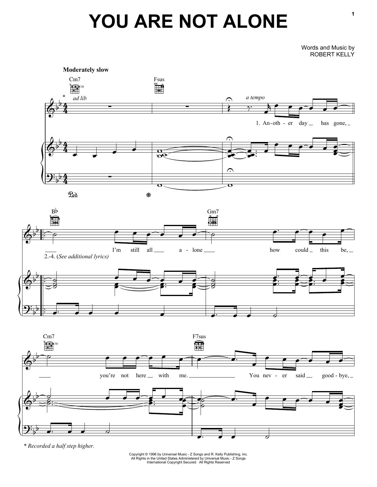 Learn to play Michael Jackson You Are Not Alone sheet music for Lyrics & Chords in minutes. Michael Jackson You Are Not Alone sheet music notes and chords