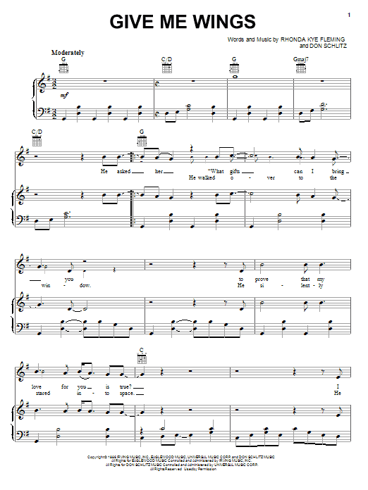 Learn to play Michael Johnson Give Me Wings sheet music for Piano, Vocal & Guitar (Right-Hand Melody) in minutes. Michael Johnson Give Me Wings sheet music preview music notes and score for Piano, Vocal & Guitar (Right-Hand Melody) including 6 page(s)