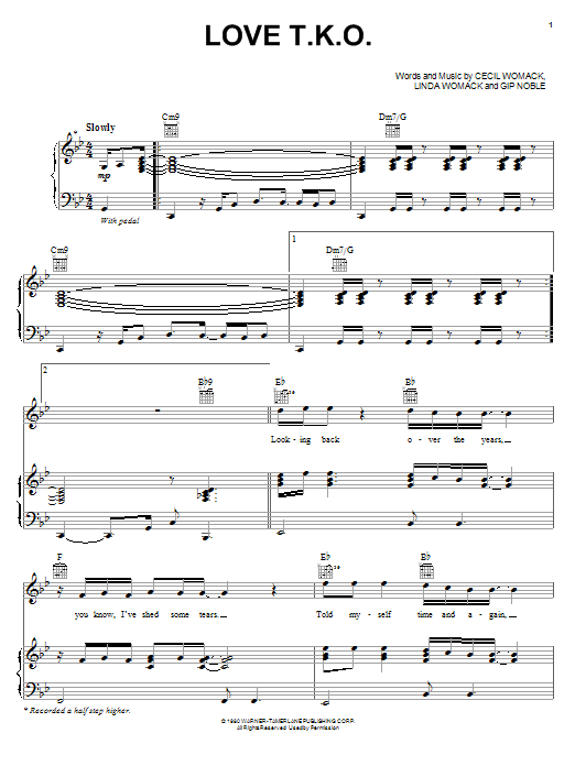 Learn to play Michael McDonald Love T.K.O. sheet music for Piano, Vocal & Guitar (Right-Hand Melody) in minutes. Michael McDonald Love T.K.O. sheet music preview music notes and score for Piano, Vocal & Guitar (Right-Hand Melody) including 6 page(s)