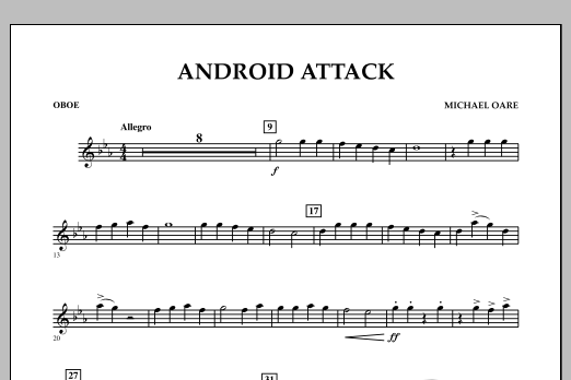 Learn to play Michael Oare Android Attack - Oboe sheet music for Concert Band in minutes. Michael Oare Android Attack - Oboe sheet music notes and chords