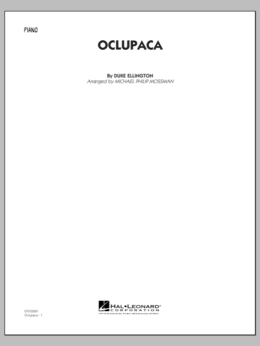 Learn to play Michael Philip Mossman Oclupaca - Piano sheet music for Jazz Ensemble in minutes. Michael Philip Mossman Oclupaca - Piano sheet music notes and chords