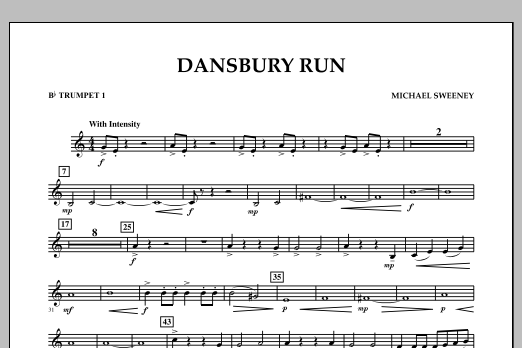 Learn to play Michael Sweeney Dansbury Run - Bb Trumpet 1 sheet music for Concert Band in minutes. Michael Sweeney Dansbury Run - Bb Trumpet 1 sheet music notes and chords