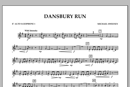 Learn to play Michael Sweeney Dansbury Run - Eb Alto Saxophone 1 sheet music for Concert Band in minutes. Michael Sweeney Dansbury Run - Eb Alto Saxophone 1 sheet music notes and chords