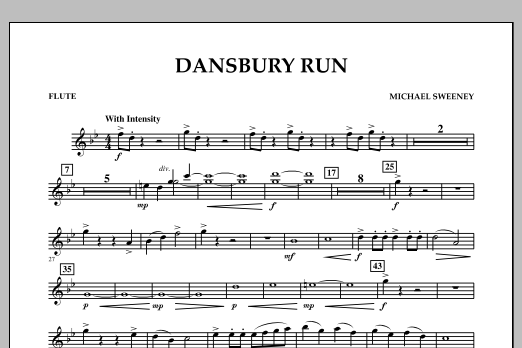 Learn to play Michael Sweeney Dansbury Run - Flute sheet music for Concert Band in minutes. Michael Sweeney Dansbury Run - Flute sheet music notes and chords