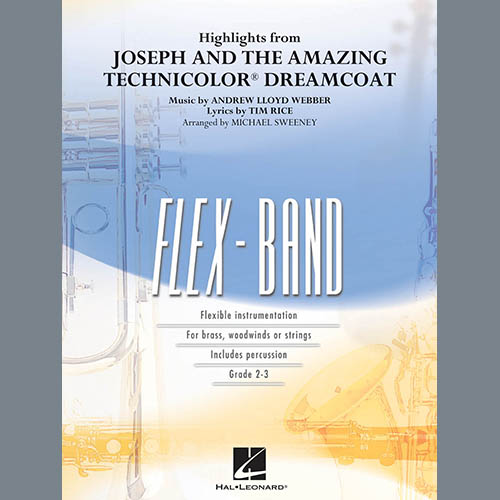 Download or print Michael Sweeney Highlights from Joseph and the Amazing Technicolor Dreamcoat - Pt.2 - Eb Alto Saxophone Sheet Music Printable PDF 2-page score for Broadway / arranged Flex-Band SKU: 381777.