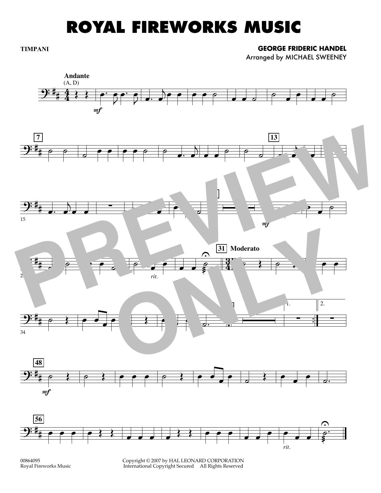 Learn to play Michael Sweeney Royal Fireworks Music - Piano sheet music for Orchestra in minutes. Michael Sweeney Royal Fireworks Music - Piano sheet music preview music notes and score for Orchestra including 1 page(s)