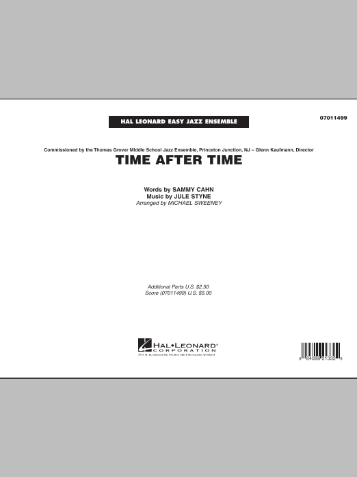 Learn to play Michael Sweeney Time After Time - Full Score sheet music for Jazz Ensemble in minutes. Michael Sweeney Time After Time - Full Score sheet music preview music notes and score for Jazz Ensemble including 10 page(s)