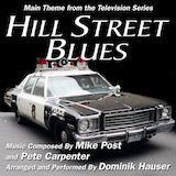 Download or print Mike Post Hill Street Blues Theme Sheet Music Printable PDF 3-page score for Film and TV / arranged Piano (Big Notes) SKU: 51901