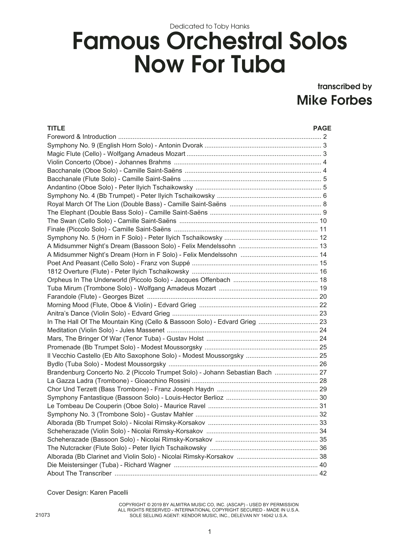 Mike Forbes Famous Orchestral Solos Now For Tuba sheet music preview music notes and score for Brass Solo including 42 page(s)