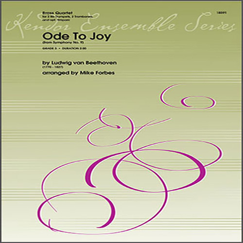 Download or print Mike Forbes Ode To Joy (from Symphony No. 9) - 1st Trombone Sheet Music Printable PDF 2-page score for Classical / arranged Brass Ensemble SKU: 351452.