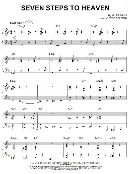 Learn to play Miles Davis Seven Steps To Heaven sheet music for Real Book – Melody & Chords in minutes. Miles Davis Seven Steps To Heaven sheet music preview music notes and score for Real Book – Melody & Chords including 2 page(s)