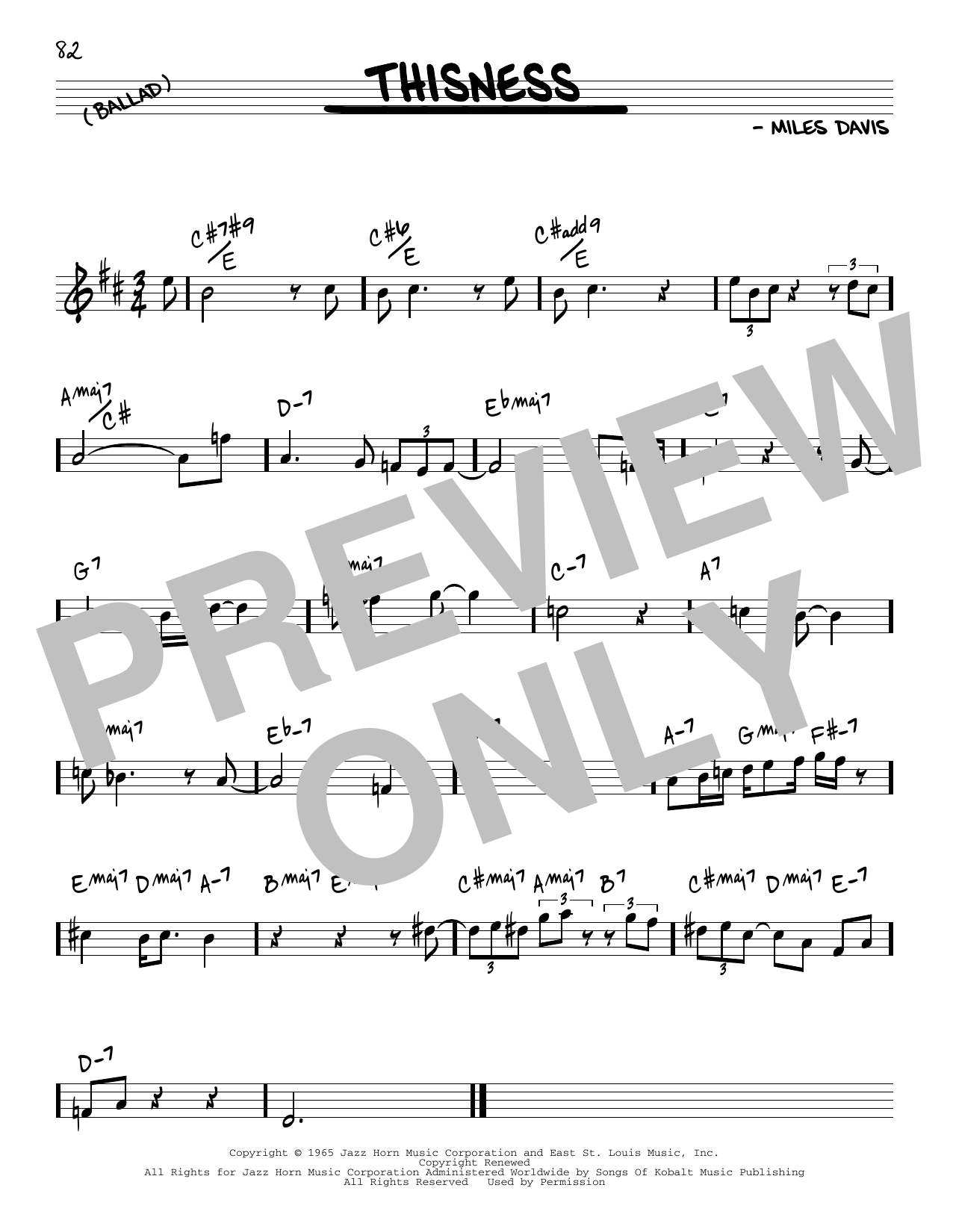 Learn to play Miles Davis Thisness sheet music for Real Book – Melody & Chords in minutes. Miles Davis Thisness sheet music preview music notes and score for Real Book – Melody & Chords including 1 page(s)