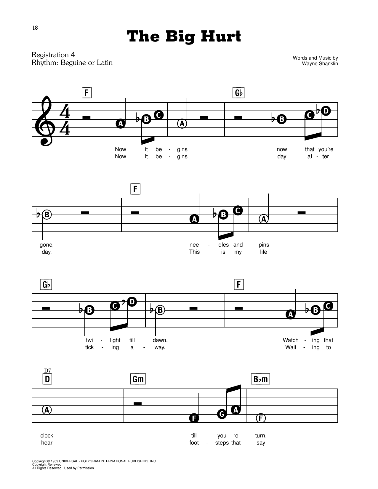 Learn to play Miss Toni Fisher The Big Hurt sheet music for E-Z Play Today in minutes. Miss Toni Fisher The Big Hurt sheet music preview music notes and score for E-Z Play Today including 3 page(s)