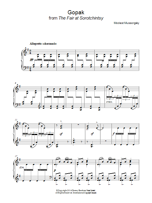 Modest Mussorgsky Gopak (from 