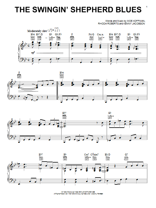 Learn to play Moe Koffman The Swingin' Shepherd Blues sheet music for Piano, Vocal & Guitar (Right-Hand Melody) in minutes. Moe Koffman The Swingin' Shepherd Blues sheet music notes and chords