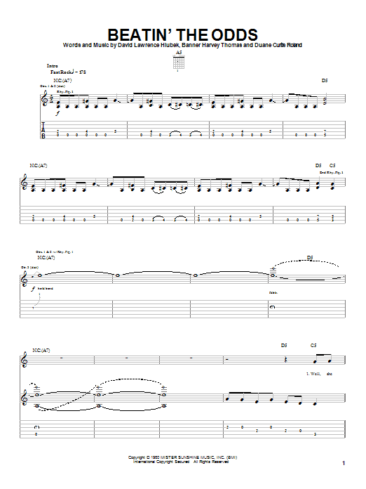 Learn to play Molly Hatchet Beatin' The Odds sheet music for Guitar Tab in minutes. Molly Hatchet Beatin' The Odds sheet music notes and chords