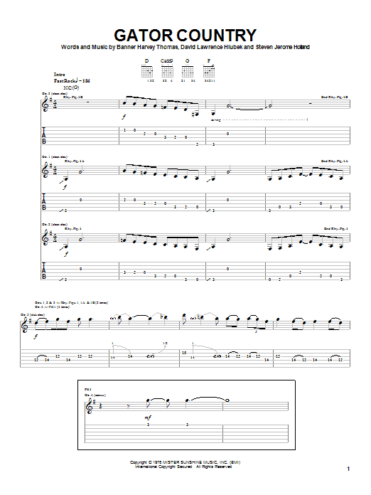 Learn to play Molly Hatchet Gator Country sheet music for Guitar Tab in minutes. Molly Hatchet Gator Country sheet music notes and chords