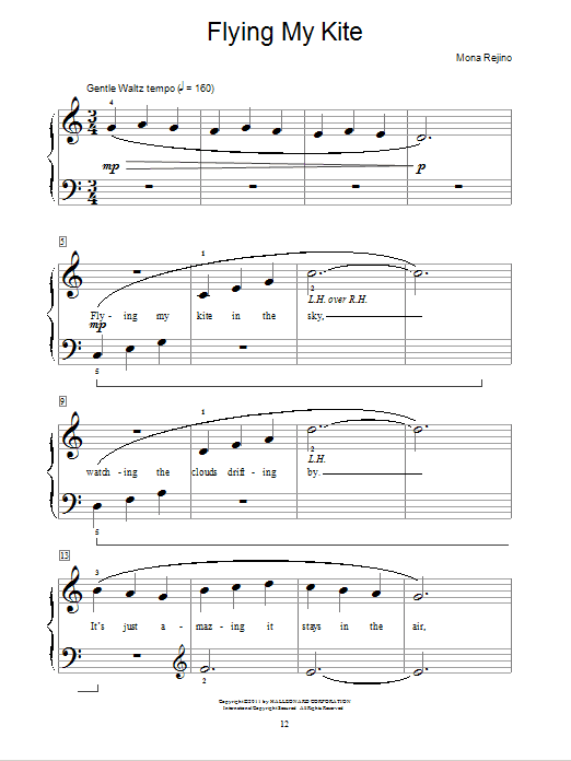 Learn to play Mona Rejino Flying My Kite sheet music for Easy Piano in minutes. Mona Rejino Flying My Kite sheet music preview music notes and score for Easy Piano including 2 page(s)