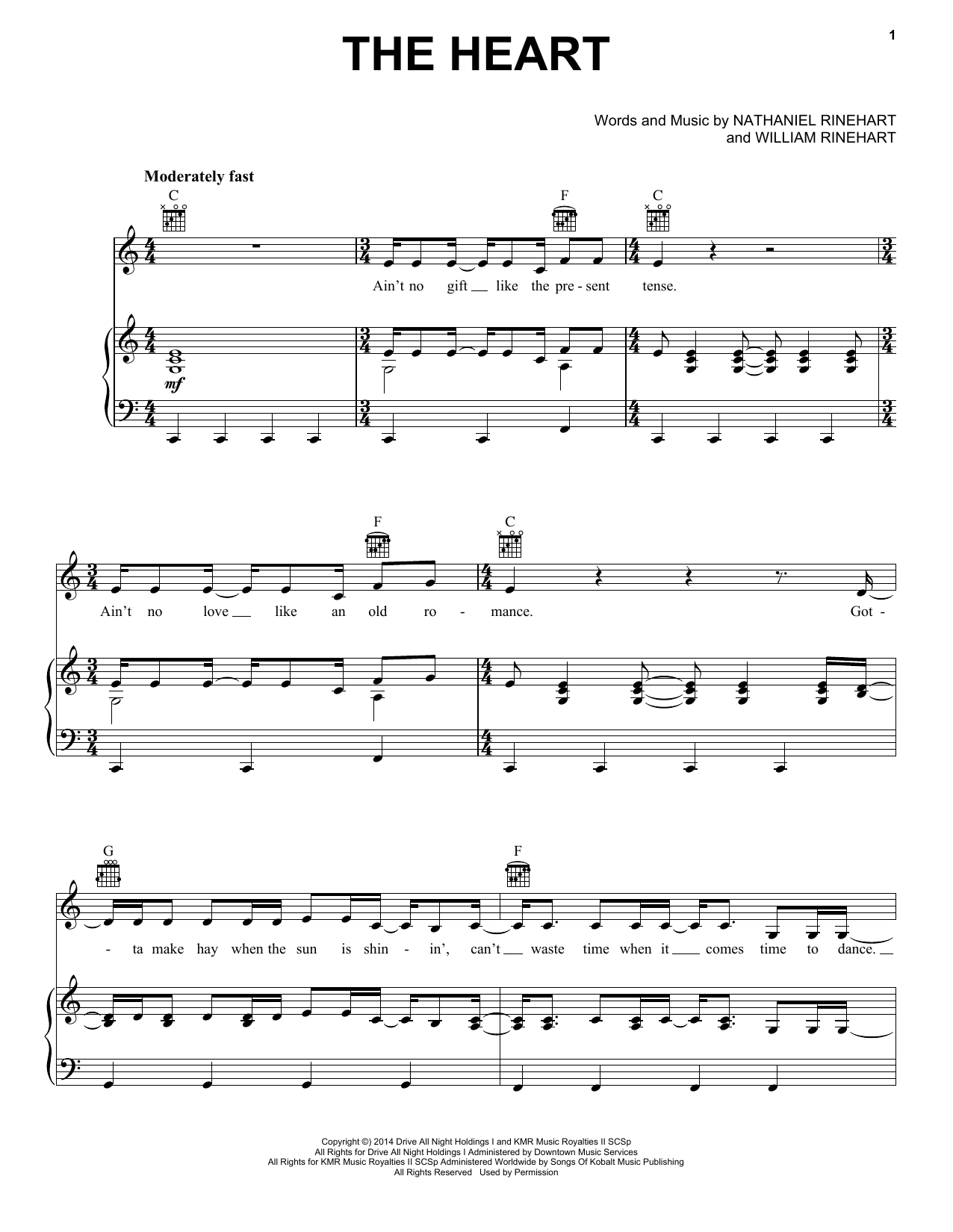 Learn to play NEEDTOBREATHE The Heart sheet music for Piano, Vocal & Guitar Chords (Right-Hand Melody) in minutes. NEEDTOBREATHE The Heart sheet music preview music notes and score for Piano, Vocal & Guitar Chords (Right-Hand Melody) including 9 page(s)