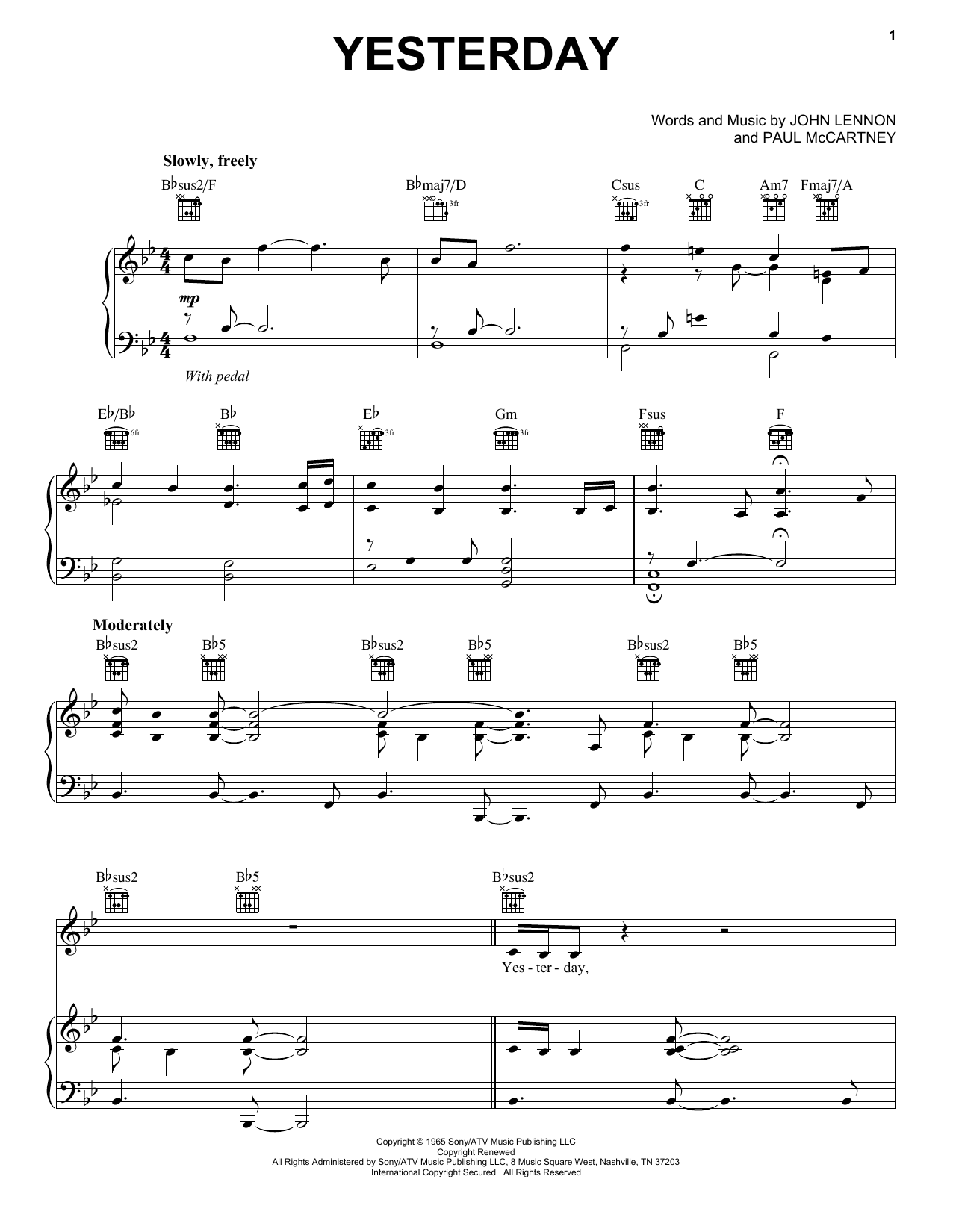 Learn to play Neil Diamond Yesterday sheet music for Piano, Vocal & Guitar (Right-Hand Melody) in minutes. Neil Diamond Yesterday sheet music preview music notes and score for Piano, Vocal & Guitar (Right-Hand Melody) including 7 page(s)